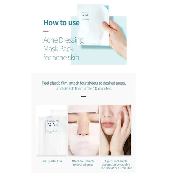 Тканинна маска для боротьби з акне для проблемної шкіри Pyunkang Yul ACNE Dressing Mask Pack купити в Україні 3