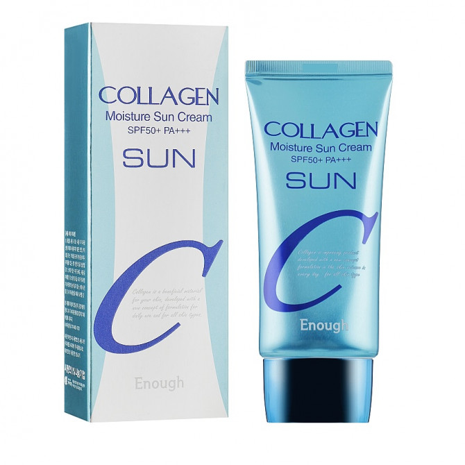 Увлажняющий солнцезащитный крем с коллагеном Enough Collagen Moisture Sun Cream SPF50+ PA+++ 50 мл купить в Украине 2