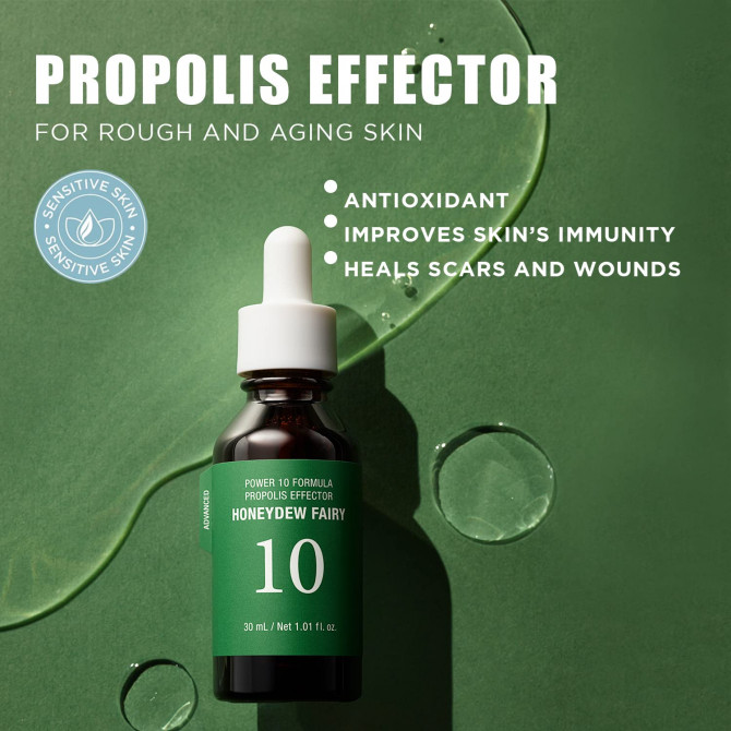 Омолаживающая сыворотка с экстрактом прополиса IT'S SKIN Power 10 Formula Propolis Effector 30 мл купить в Украине 2