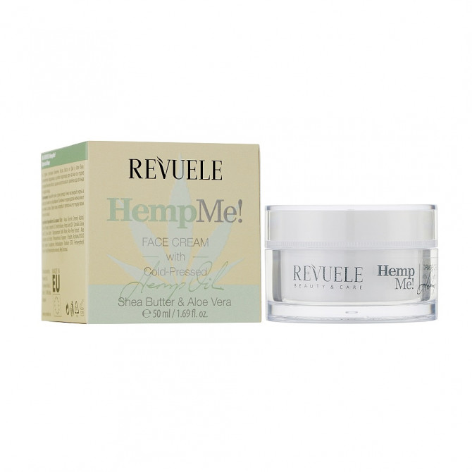 Омолоджуючий крем для обличчя з маслом насіння коноплі Revuele Hemp Me! Face Cream With Cold Pressed 50 мл купити в Україні