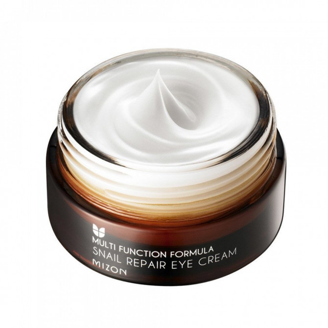 Поживний крем для шкіри навколо очей з фільтратом слизу равлика MIZON Snail Repair Eye Cream 25 мл купити в Україні 2