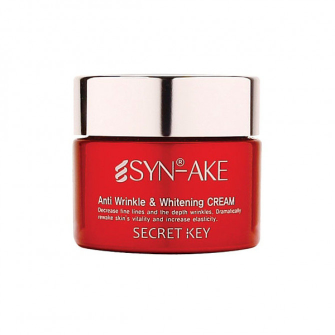 Антивозрастной крем со змеиным пептидом, Secret Key, SYN-AKE Anti Wrinkle&Whitening Cream, 50 мл купить в Украине Антивозрастной крем со змеиным пептидом, Secret Key, SYN-AKE Anti Wrinkle&Whitening Cream, 50 мл купить в Украине