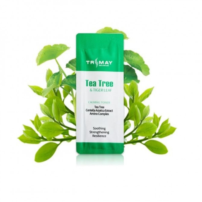 Успокаивающий тонер с чайным деревом, Trimay, Tea Tree & Tiger Leaf Calming Toner, 1 мл (пробник) купить в Украине Успокаивающий тонер с чайным деревом, Trimay, Tea Tree & Tiger Leaf Calming Toner, 1 мл (пробник) купить в Украине