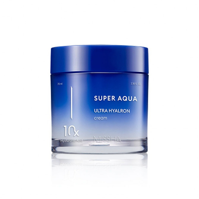 Интенсивно увлажняющий крем с гиалуроновой кислотой MISSHA Super Aqua Ultra Hyalron Cream 70 мл купить в Украине
