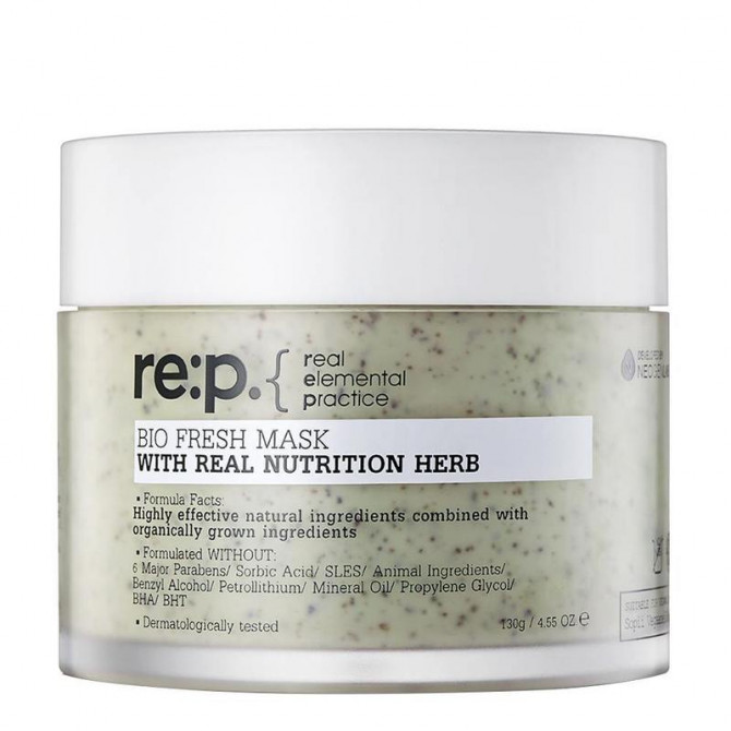 Успокаивающая маска для жирной и проблемной кожи, RE:P, Bio Fresh MASK With Real Nutrition Herb, 130 г купить в Украине Успокаивающая маска для жирной и проблемной кожи, RE:P, Bio Fresh MASK With Real Nutrition Herb, 130 г купить в Украине