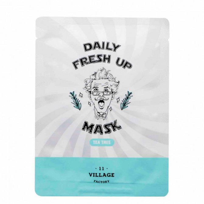 Успокаивающая маска с чайным деревом, Village 11 Factory, Daily Fresh UP Mask, Tea Tree купить в Украине Успокаивающая маска с чайным деревом, Village 11 Factory, Daily Fresh UP Mask, Tea Tree купить в Украине