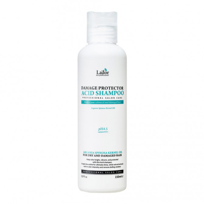 Бесщелочной шампунь  для сухих и поврежденных волос Lador Damaged Protector Acid Shampoo 150 мл купить в Украине