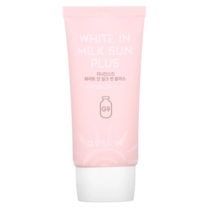 Легкий сонцезахисний крем що омолоджує G9SKIN White In Milk Sun Plus SPF50+/PA++++ 40 мл купити в Україні
