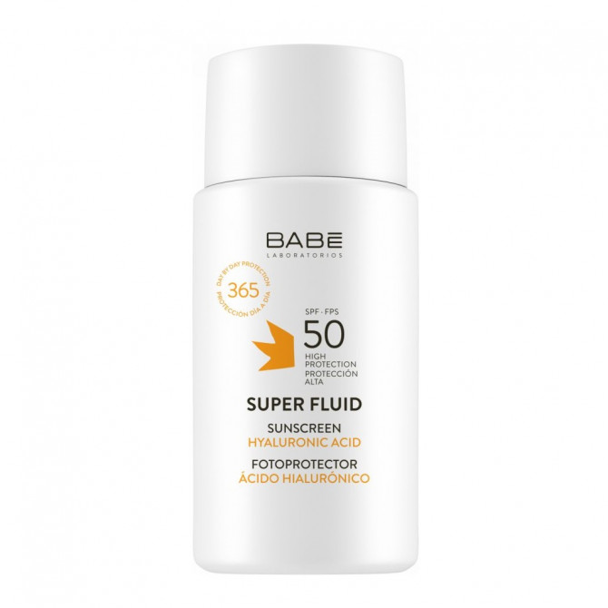 Солнцезащитный флюид  с гиалуроновой кислотой SPF 50 Babe Laboratorios Super Fluid 50 мл купить в Украине