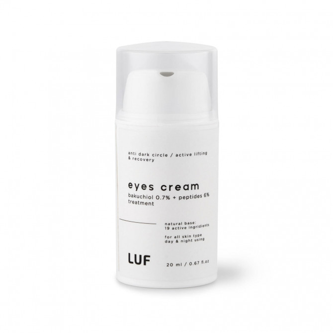 Моделюючий крем для повік з бакучиолом колагеном та пептидами LUF Eyes Cream Bakuchiol 07% + Peptides 6% Treatment 20 мл купити в Україні