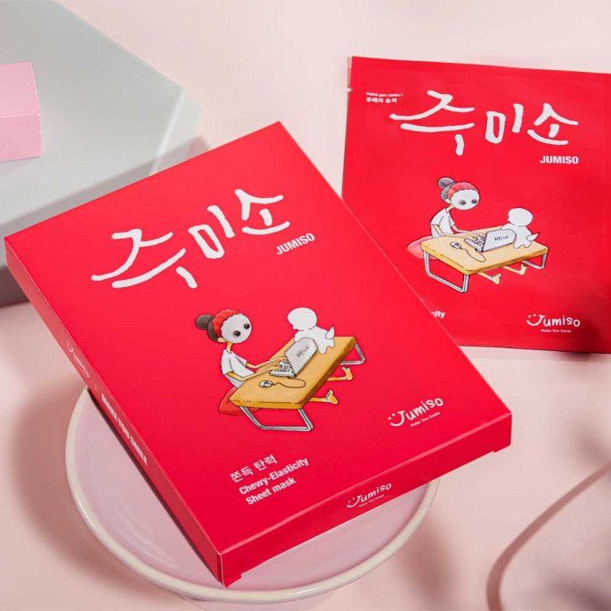 Зволожуюча тканинна маска для підвищення еластичності шкіри Jumiso Chewy Elasticity Mask купити в Україні 2