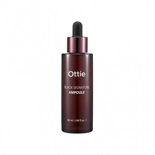 Антивікова сироватка з муцином чорного равлика Ottie Black Signature Ampoule 1 мл (пробник) купити в Україні 2