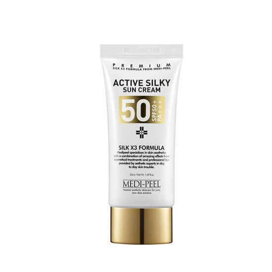Солнцезащитный крем с комплексом пептидов и аминокислотами шёлка, MEDI-PEEL, Active Silky Sun Cream SPF50+PA+++, 50 мл купить в Украине Солнцезащитный крем с комплексом пептидов и аминокислотами шёлка, MEDI-PEEL, Active Silky Sun Cream SPF50+PA+++, 50 мл купить в Украине