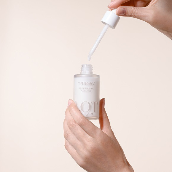 Концентрована відбілююча сироватка з ніацинамідом та лотосом Trimay Lotus Blanc Ampoule 50 мл купити в Україні 3