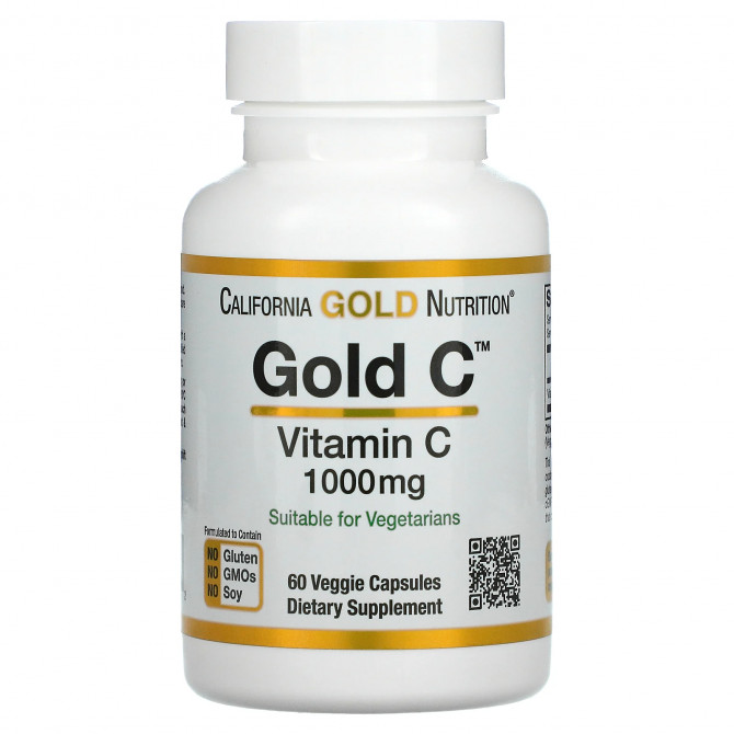 Витамин C California Gold Nutrition Gold C Vitamin C 1000 мг 240 вегетарианских капсул купить в Украине
