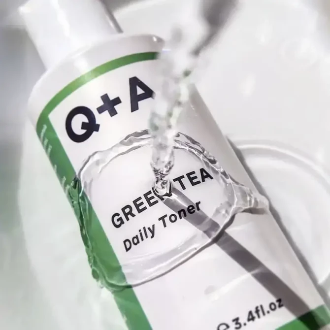 Успокаивающий тонер для лица с зеленым чаем Q+A Green Tea Daily Toner 100 мл купить в Украине 2