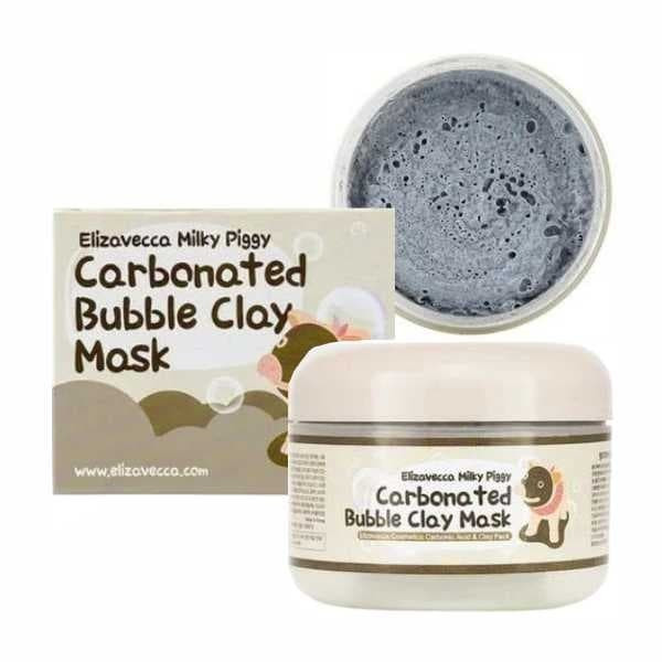 Очищающая маска для лица глиняно-пузырьковая Elizavecca Carbonated Bubble Clay Mask 1 мл (пробник) купить в Украине 2