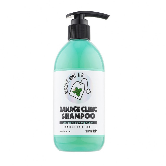 Восстанавливающий шампунь с керамидами и коллагеном SUMHAIR Damage Clinic Shampoo Neroli & Mint Tea 300 мл купить в Украине