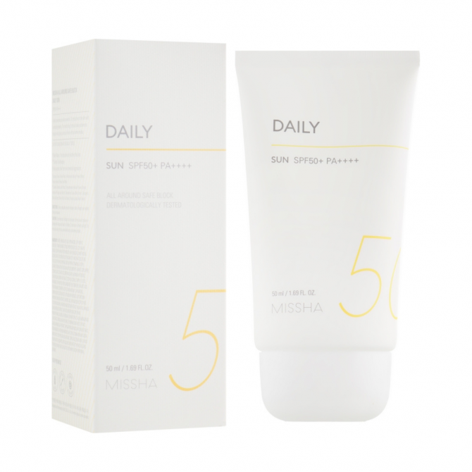 Сонцезахисний крем MISSHA All Around Safe Block - Daily Sun SPF50 + PA ++++ 50 мл купити в Україні