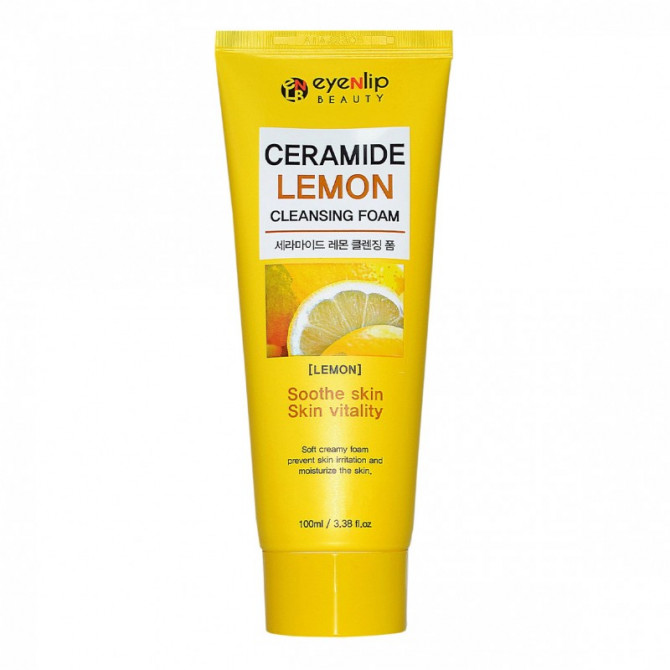Очищающая пенка с керамидами и экстрактом лимона, EYENLIP, Ceramide Lemon Cleansing Foam, 100 мл купить в Украине Очищающая пенка с керамидами и экстрактом лимона, EYENLIP, Ceramide Lemon Cleansing Foam, 100 мл купить в Украине