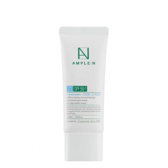 (МЯТАЯ КОРОБКА) Солнцезащитный крем с гиалуроновой кислотой, AMPLE N, HyaluronShot Ampoule Sun Care SPF50+ PA++++ , 40 мл купить в Украине (МЯТАЯ КОРОБКА) Солнцезащитный крем с гиалуроновой кислотой, AMPLE N, HyaluronShot Ampoule Sun Care SPF50+ PA++++ , 40 мл купить в Украине
