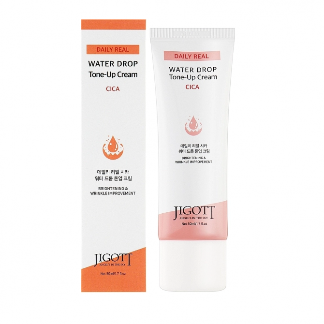 Увлажняющий крем для лица с центеллой JIGOTT Daily Real Cica Water Drop Tone Up Cream 50 мл купить в Украине