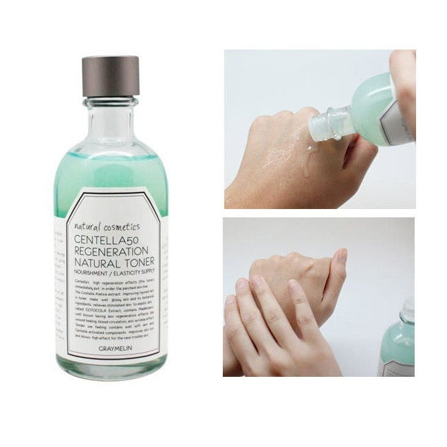 Інтенсивно відновлюючий тонер з центелою Graymelin Centella 50 Regeneration Natural Toner 130 мл купити в Україні 3