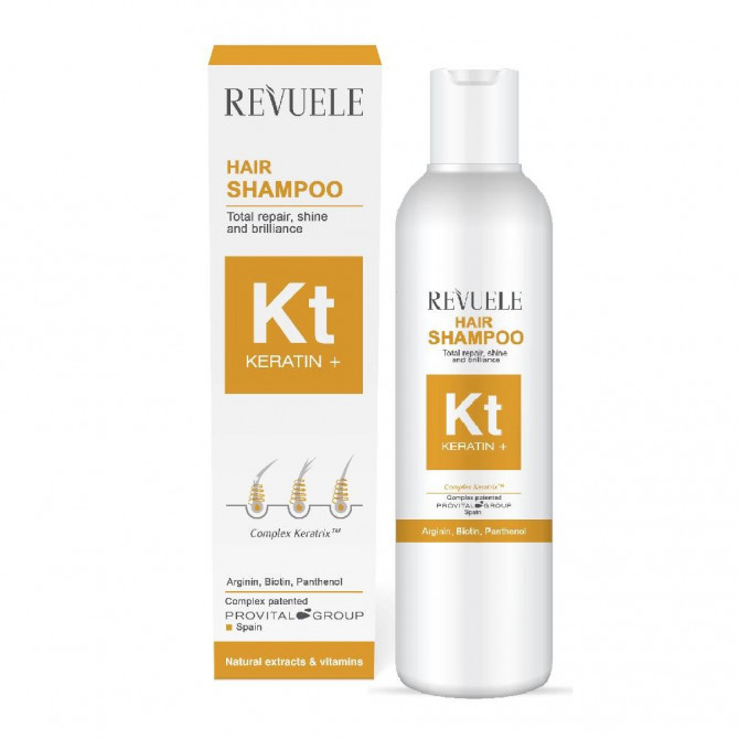 Шампунь с кератином для тонких и ломких волос Revuele Hair Shampoo Keratin+ 200 мл купить в Украине 2
