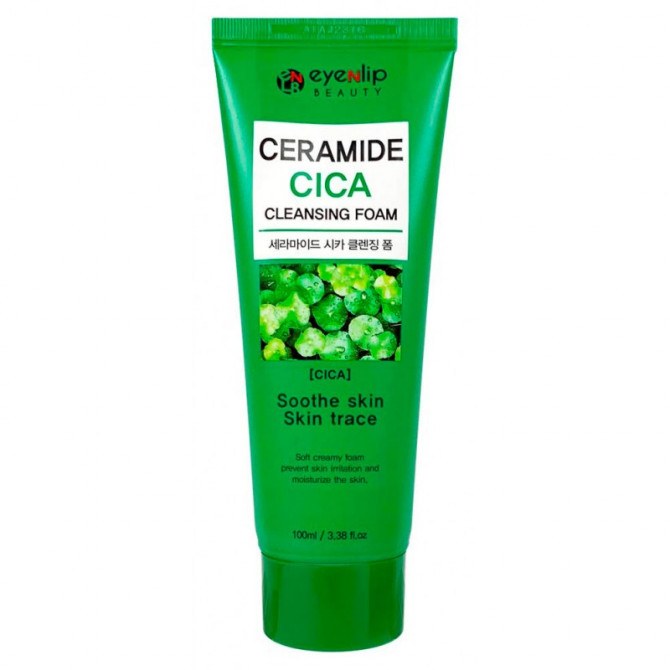 Очищающая пенка с керамидами и экстрактом центеллы, EYENLIP, Ceramide Cica Cleansing Foam, 100 мл купить в Украине Очищающая пенка с керамидами и экстрактом центеллы, EYENLIP, Ceramide Cica Cleansing Foam, 100 мл купить в Украине