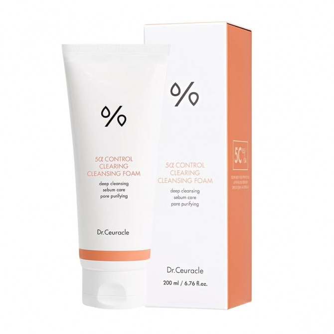 Себорегулююча пінка для вмивання Dr.Ceuracle 5α Control Clearing Cleansing Foam 200 мл купити в Україні