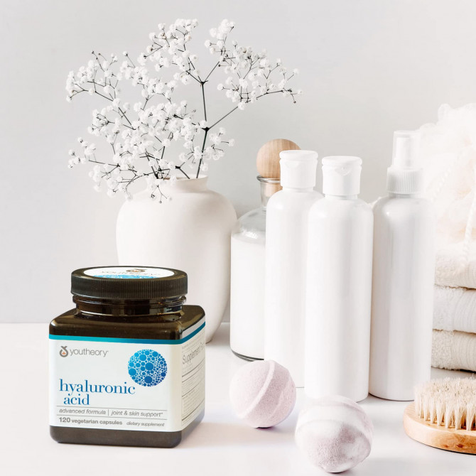 Гіалуронова кислота 100 мг Youtheory Hyaluronic Acid 120 вегетаріанських капсул купити в Україні 3