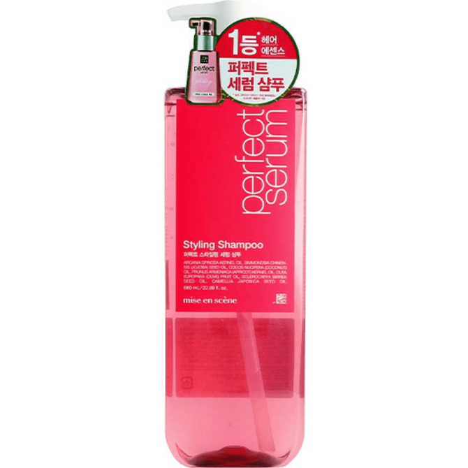 Восстанавливающий шампунь для придания объема волосам MISEENSCENE Perfect Styling Serum Shampoo 680 мл купить в Украине