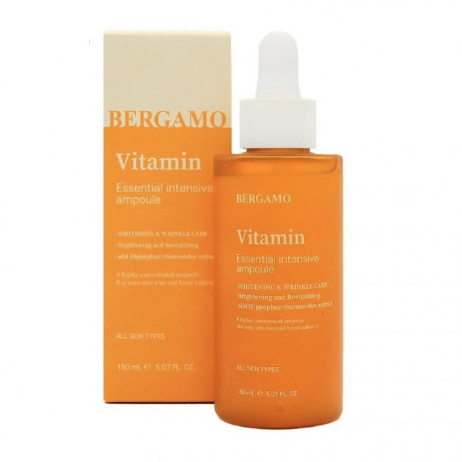 Висвітлююча вітамінна сироватка для обличчя BERGAMO Essential Intensive Ampoule Vitamin 150 мл купити в Україні
