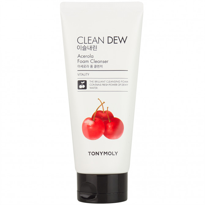 Пенка для умывания с ацеролой, TONYMOLY, Clean Dew Foam Cleanser Acerola, 180 мл купить в Украине Пенка для умывания с ацеролой, TONYMOLY, Clean Dew Foam Cleanser Acerola, 180 мл купить в Украине