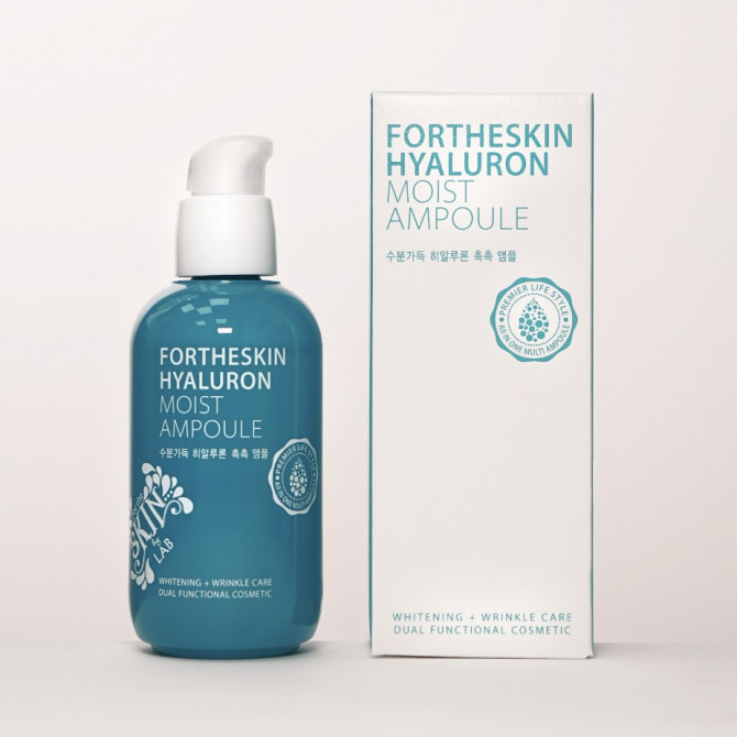 Зволожуюча сироватка з гіалуроновою кислотою Fortheskin Hyaluron Moist Ampoule 100 мл купити в Україні 3