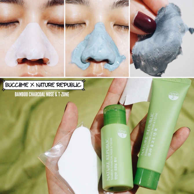 Набор для удаления черных точек Nature Republic Bamboo Charcoal Nose & T-zone Pack купить в Украине 2