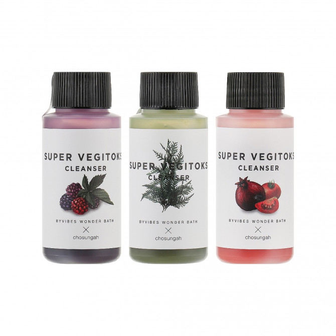 Набір мініатюр детокс гелів Wonder Bath Super Vegitoks Cleanser 3 * 30 мл купити в Україні