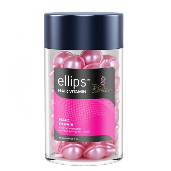 Вітаміни для відновлення волосся з про-кератиновим комплексом ELLIPS Hair Vitamin Hair Repair Heat Protection & Silky With Pro-Keratin Complex 50 шт купити в Україні