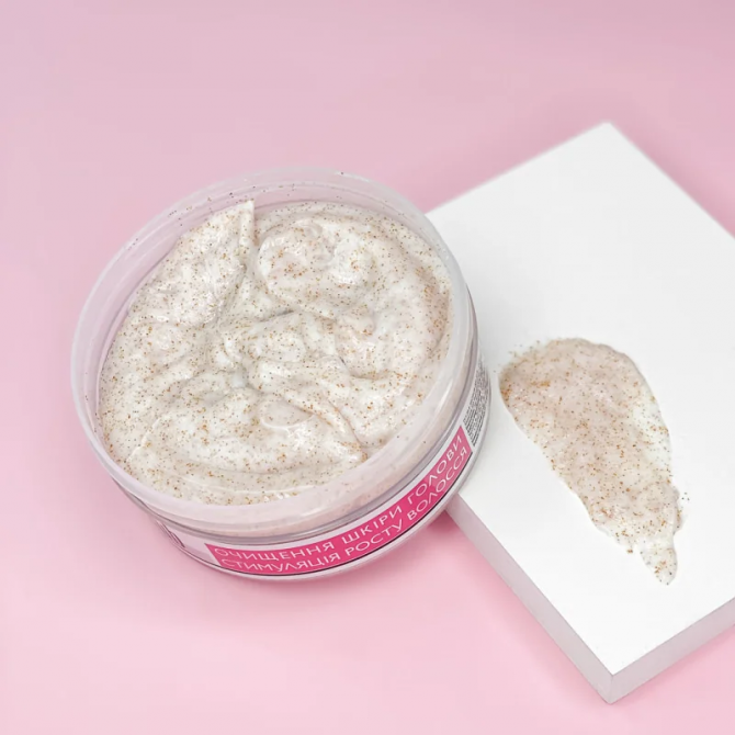Скраб для кожи головы с протеинами пшеницы миндаля и ментола Top Beauty Hair Scrub 250 мл купить в Украине 3