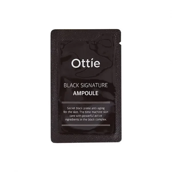 Антивозрастная сыворотка с муцином черной улитки,Ottie, Black Signature Ampoule, 1 мл (пробник) купить в Украине Антивозрастная сыворотка с муцином черной улитки,Ottie, Black Signature Ampoule, 1 мл (пробник) купить в Украине