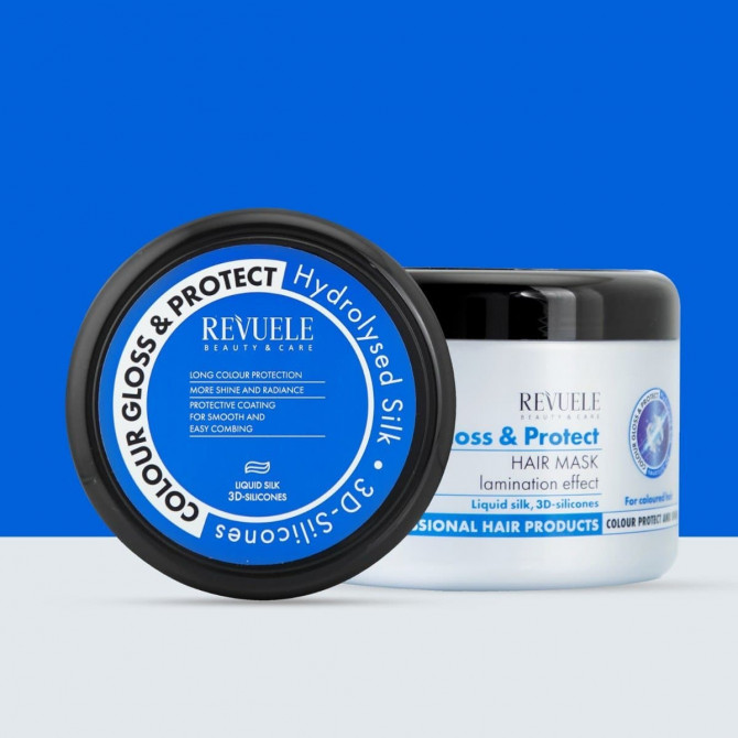 Маска для волос с эффектом ламинирования Revuele Color Gloss & Protect Hair Mask 500 мл купить в Украине 2
