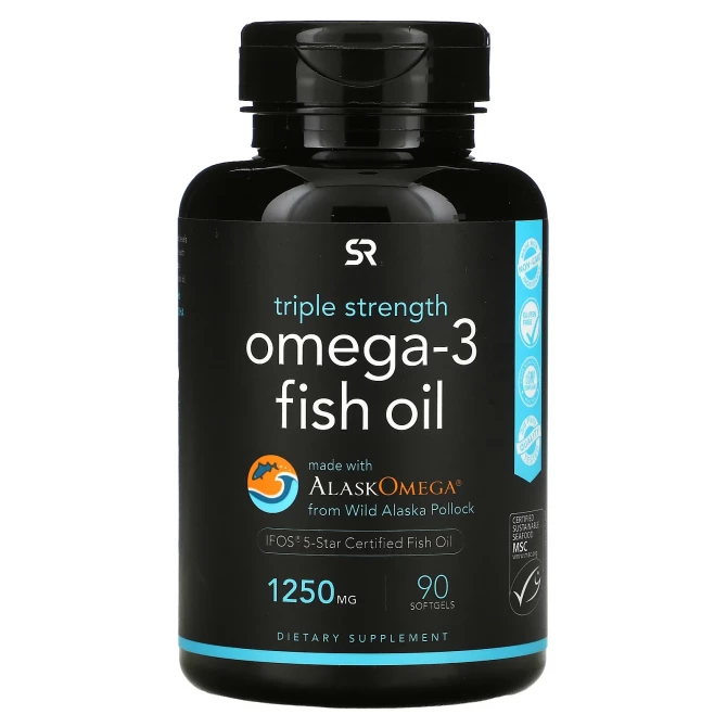 Омега-3 Риб'ячий жир Sports Research Omega-3 Fish Oil 1250 мг 90 капсул купити в Україні