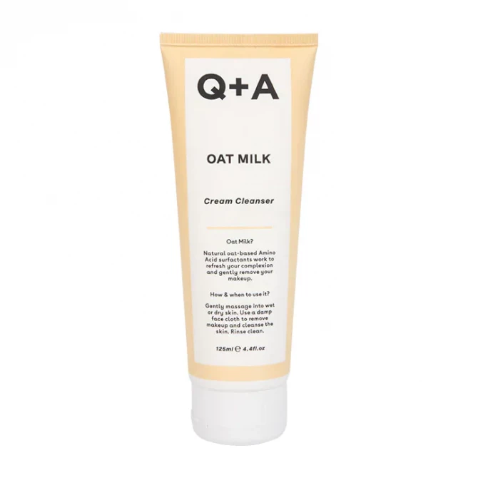 Крем із вівсяним молочком для очищення шкіри Q+A Oat Milk Cream Cleanser 125 мл купити в Україні