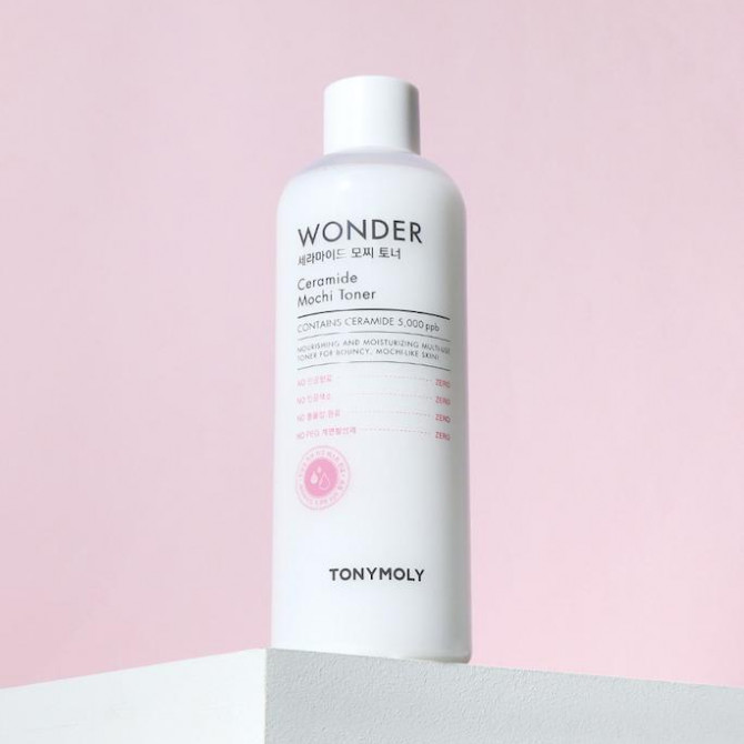 Інтенсивно зволожуючий тонер з керамідами TONYMOLY Tony Moly Wonder Ceramide Mocchi Toner 500 мл купити в Україні 2