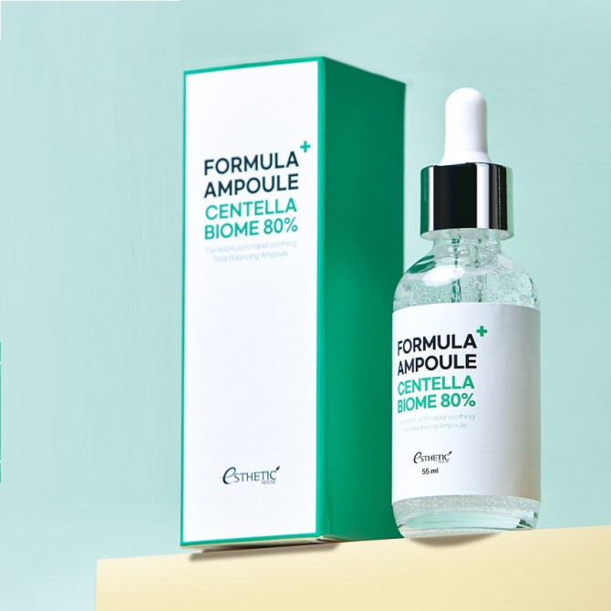 Заспокійлива сироватка для обличчя із екстрактом центели ESTHETIC HOUSE Formula Ampoule Centella Biome 80% 55 мл купити в Україні 4