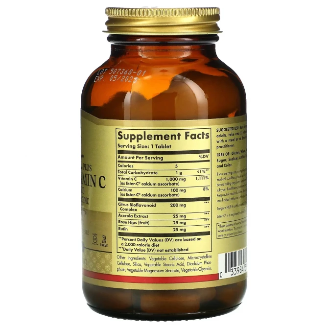 Естер-С Solgar Ester-C Plus 1000 mg Vitamin C 90 таблеток купити в Україні 2