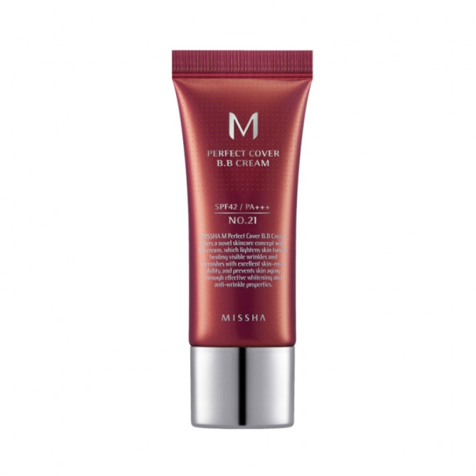 Тональный ВВ крем #21 MISSHA M Perfect Cover BB Cream SPF42/PA+++ #21 20 мл купить в Украине
