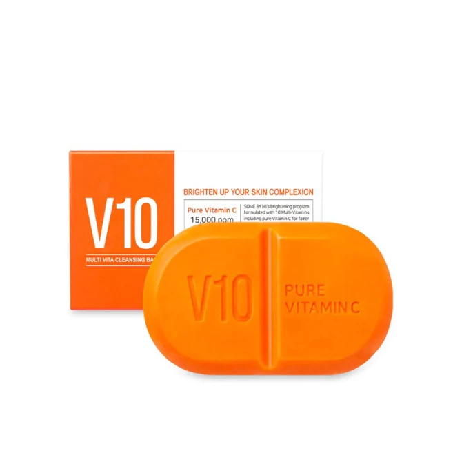 Мило з ефектом освітлення з вітаміном С SOME BY MI Pure Vitamin C V10 Cleansging Bar 106 г купити в Україні