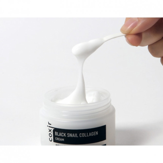 Антивозрастной крем с муцином черной улитки и коллагеном Coxir Black Snail Collagen Cream 50 мл купить в Украине 2