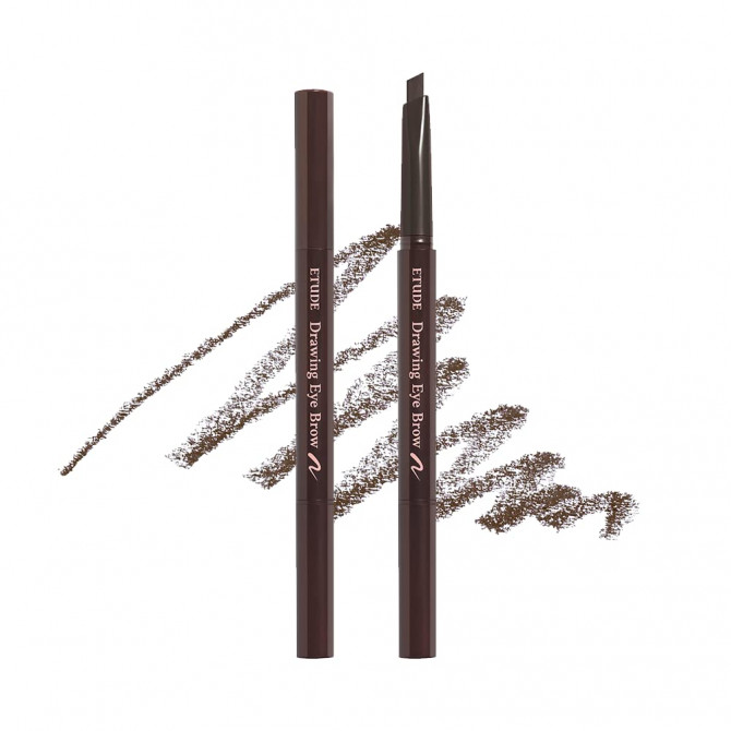 Карандаш для бровей темно-коричневый ETUDE HOUSE Drawing Eye Brow #1 Dark Brown купить в Украине 2